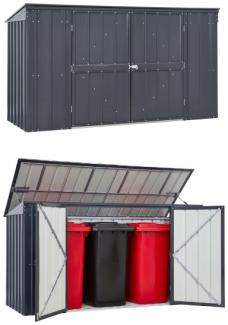 Globel Gerätehaus "Tonnen-Depot Easy" 7x3 - 3bins