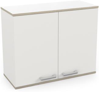 Hängeschrank >COOKING< in Matt weiß - 78,2x63,2x32,8cm (BxHxT)