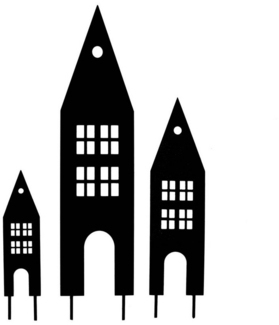 UNUS GARDEN Gartenstecker Gartenstecker Rost Häuser 3er Set (3-St, Gartenstecker Häuser 3er Set Schwarzoptik oder Rost für Garten Balkon)