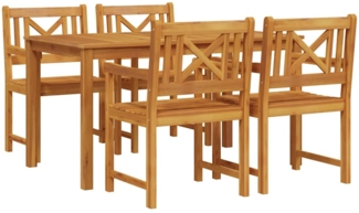 vidaXL Garten Essgruppe 5 pcs Braun Akazie Massivholz 3375650