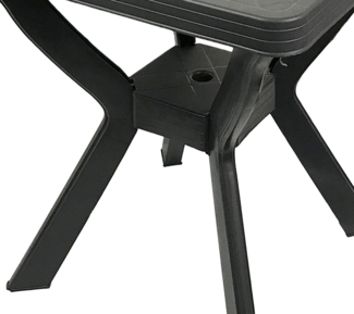 Gartentisch Balkontisch Bistrotisch Tisch Eckig Anthrazit 70x70x72cm