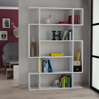 Bücherregal, 'Mito', 161 x 25,5 x 110, Weiß