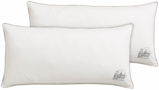 RIBECO Microfaserkissen Marie, Kissen 40x80 cm & 80x80 cm im Spar-Set erhältlich!, Füllung: 100% Polyester, Bezug: 100% Baumwolle, Spar-Set, Kopfkissen-Set, flauschig & Allergiker geeignet (Hausstauballergiker)
