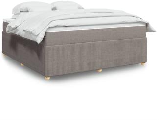 vidaXL Boxspringbett mit Matratze Taupe 180x200 cm Stoff 3285592