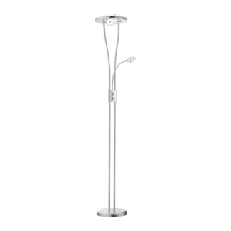 JUST LIGHT 11778-55 HELIA LED Stehleuchte rund mit Lesearm 3000K dimmbar stahlfarben