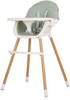 Chipolino Kinderhochstuhl Rio 2 in 1, Kinderstuhl rutschfeste Beine 5-Punkt-Gurt grün
