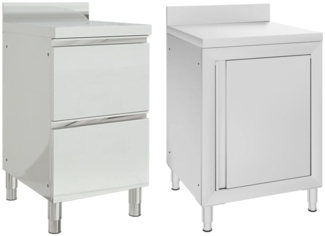 vidaXL Gewerbliche Küchenschränke 2 Stk. Edelstahl 3081936