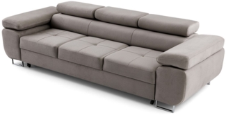 NEXT COLLECTION Sofa 3-SITZER WILD, verstellbaren Kopfstützen, mit Schalffunktion, Metallfüßen