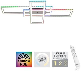 Leuchten Direkt 14637-55 FELIX60 Deckenleuchte 1-flammig Stahl gebürstet