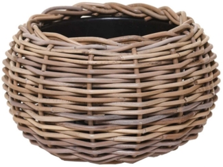 VIVANNO Weidenkorb Rattan PALLA Rund - Natur Geflochten (1 St), 45x34 cm