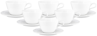 Seltmann Weiden Nori Home Milchkaffeetasse mit Untertasse 370 ml 6er Set