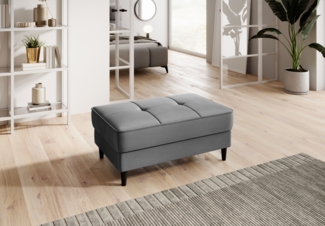 Eltap Bellis Pouffe (Nube 4), Grau, 62 x 42 x 97 cm
