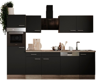 RESPEKTA Küche Oliver, Breite 280 cm, wechselseitig aufbaubar