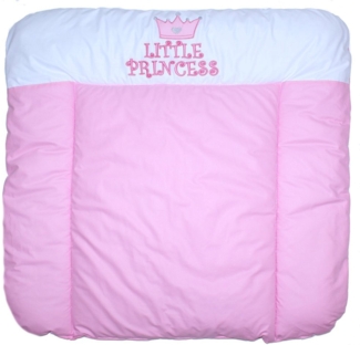 Wickelauflage mit Applikation -Princess Rosa Rosa - Wickeltischauflage Baby Auflage (70x50 cm)