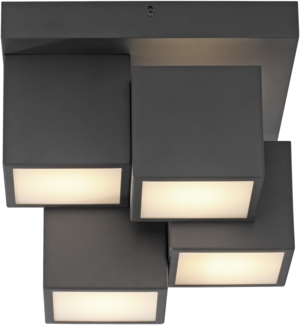 JUST LIGHT Deckenleuchte TETRIS, Ein-/Ausschalter, LED fest integriert, Warmweiß, LED