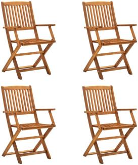 vidaXL Klappbare Gartenstühle 4 Stk. Massivholz Akazie 46338