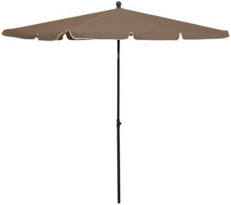 vidaXL Sonnenschirm mit Mast 210x140 cm Taupe 315546