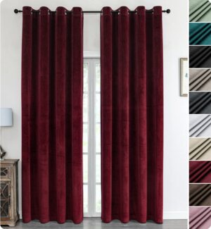 Beautex Verdunkelungsvorhang Samt Vorhang Ösen Gardine Velvet blickdicht abdunkelnd, Ösen (1 St), abdunkelnd
