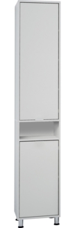 FMD Möbel - ZAMORA 1 - Badezimmer-Hochschrank - melaminharzbeschichtete Spanplatte - weiß - 37 x 192,5 x 33cm