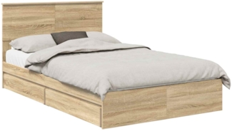 vidaXL Aufbewahrungsbett Sonoma-Eiche 135x190 cm Holzwerkstoff 3408468