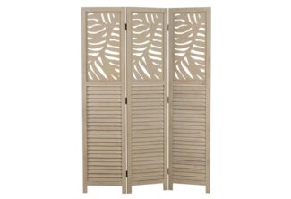 Paravent Raumteiler 3 teilig Holz Raumtrenner Trennwand Sichtschutz Sand Beige