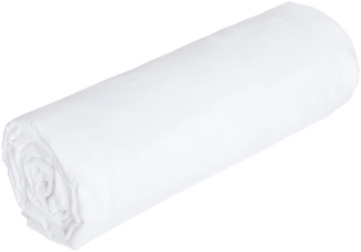 Vente-unique - Spannbettlaken - Baumwollperkal 80 Fäden/cm² - 140 x 190 cm - Steghöhe 30 cm - Weiß - BELLIMI