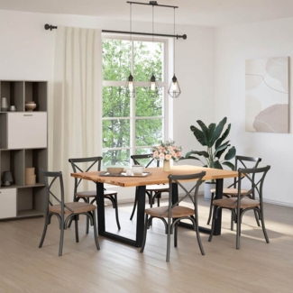 vidaXL Esstisch 180x120x74 cm Massivholz Eiche Rechteckig 3304909