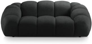 Micadoni Sofa Diana 2-Sitzer Strukturierter Samtstoff Anthrazit