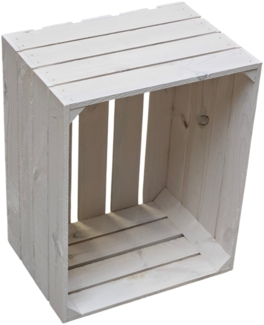 Weinkiste Holzkiste Obstkiste Weiß Used Vintage 50 x 40 x 30 cm Einzeln