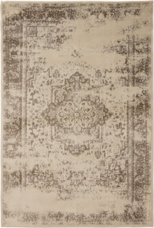 Interiyou Teppich Suzuka, Rund, Höhe: 6 mm, Teppich Kurzflor, Vintage, Orientalisch, Wohn- und Schlafzimmer