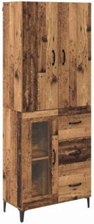 Highboard Wandmontiert Altholz 69,5 x 34 x 180 cm Holzwerkstoff 3415785