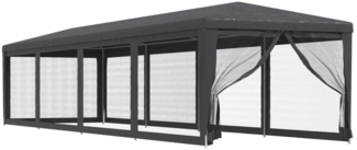 vidaXL Partyzelt mit 10 Mesh-Seitenwänden Anthrazit 3x12 m HDPE 319249