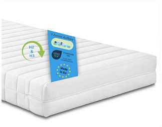 Kaltschaummatratze Balance Duo, 90x200 cm, 140x200 cm und weitere Größen, Bodyprotect, 15 cm hoch, 7-Liegezonen, Wendematratze mit Duo-Härtegrad