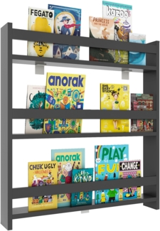 VCM Wandregal Kidos 918419 Anthrazit H. 80 x B. 70 x T. 10 cm