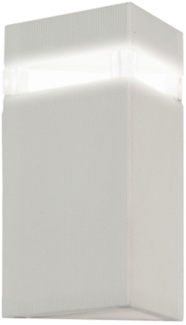 ALU Wandlampe, weiß lackiert, Höhe 15,3 cm, ESTERNA