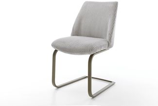 Freischwinger Elso-Flex Cord Silbergrau Freischwinger flach Effektfinish Titan Taschenfederkern