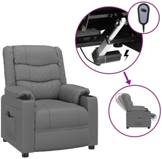 vidaXL Relaxsessel Elektrisch Grau Kunstleder [3143452]