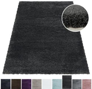 Miovani Hochflor-Teppich Teppich Hochflorteppich Shaggy Unifarben kuschelig Wohnzimmer, Rechteckig, Höhe: 50 mm