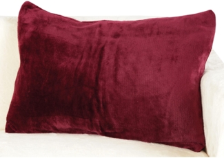 Kissenhülle Kuschel "Celina", in der Größe "40 x 60cm" - Aubergine - Kissenbezug mit Reißverschluss