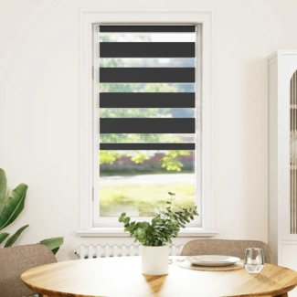 vidaXL Zebrarollo Schwarz 60x100 cm Stoffbreite 55,9 cm Polyester 4014201