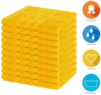 Lavea Seiftuch Elena, 30x30cm aus 100% Baumwolle, einzigartig weiche Seiftücher (Set, 10-St), ideal für die schonende Reinigung von Gesicht und Händen