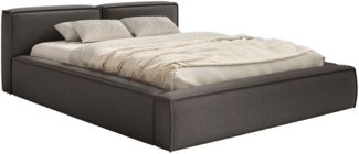 Selsey 'Tilves Slim'Polsterbett 200x200 mit Bettkasten und Lattenrost, Chenille, grafitgrau