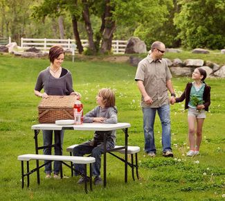 Lifetime Partytisch Bistrotisch Klapptisch | Weiß