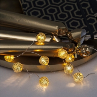 LED-Lichterkette"String Beads", 10 w/w LED,