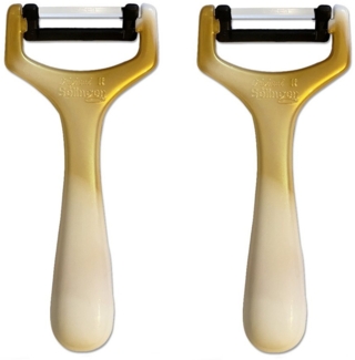 SMI Sparschäler Sparschäler Solingen Gemüseschäler Kartoffelschäler Universalschäler, (2-tlg, 2 tlg), Gold-Weiß
