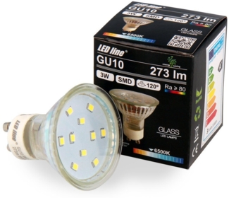 LED-Line LED-Leuchtmittel GU10 3W LED Leuchtmittel Kaltweiß 6500K 273, 10 St.