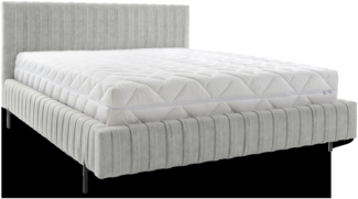 Eltap Bett Plissa (Relax 03) 180x200 Metallrahmen, Gaslift, Box, Grau, 212 x 102 x 180 cm