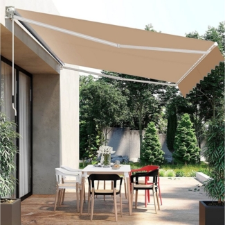 KOMFOTTEU Markise Terrassenmarkise für Sonnenschutz & Regenschutz, 245x250 cm