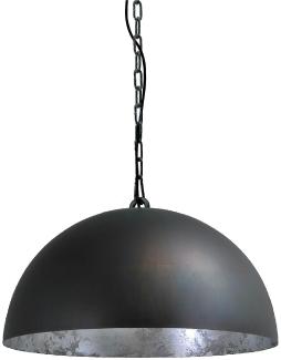 Pendelleuchte Larino 1-flammig Stahl Schwarz-Blattsilber Ø30cm