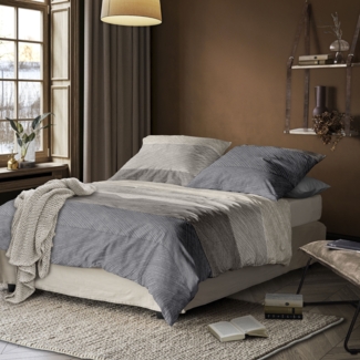 Bettwäsche Irisette Biber Koala 8430-80 Sand Natur Anthrazit 135x200